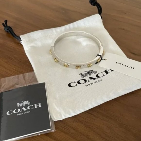 COACH Signature C Hinged Bangle Bracelet
